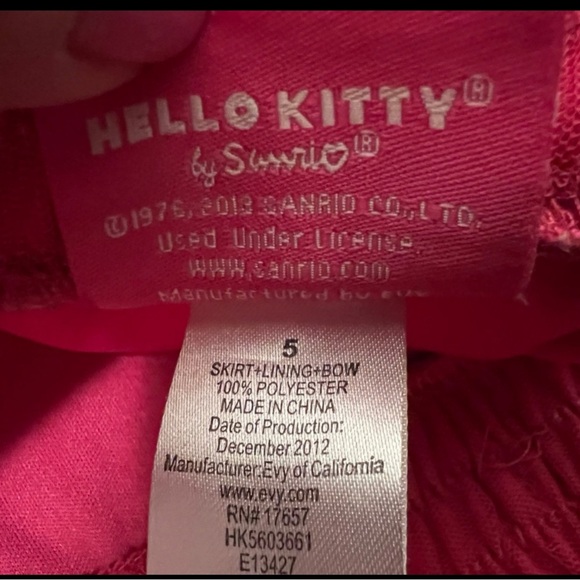 Girl’s Hello Kitty Pink Skirt Size 5 - Picture 4 of 5